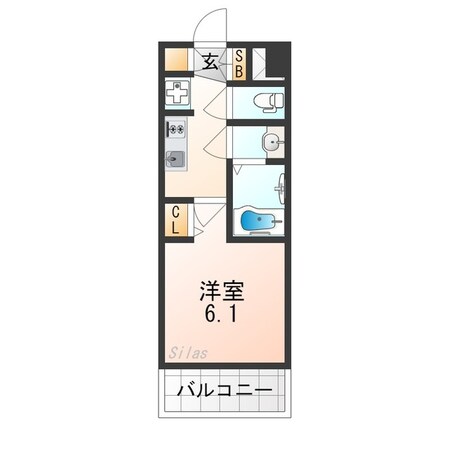 寺田町駅 徒歩12分 10階の物件間取画像